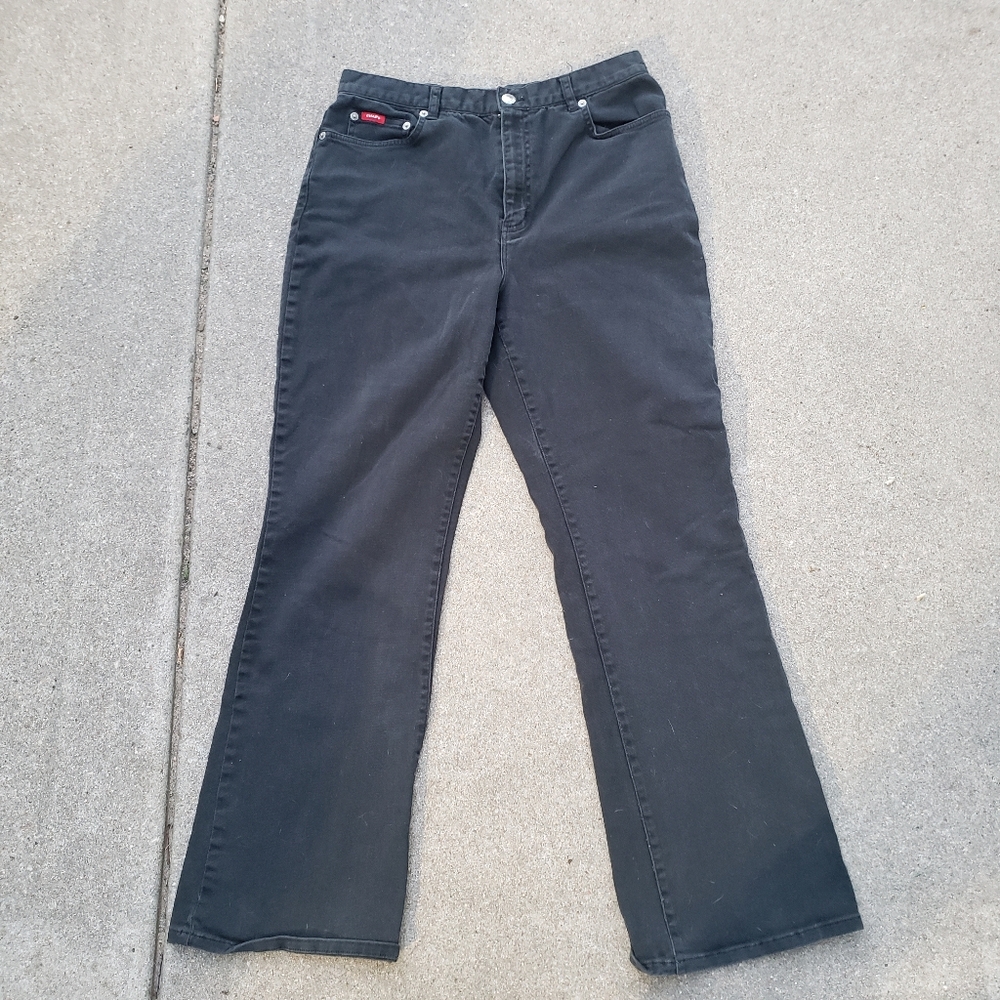 Vtg Chaps black denim‎ jeans sz 8